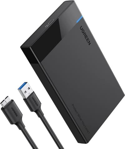 UGREEN 2.5 Boîtier De Disque Dur USB 3.0 À SATA III 6Gbps Pour SSD HDD 9.5 7mm