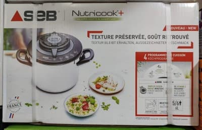 Seb Nutricook+ Cocotte-minute 6 L inox, Autocuiseur induction, Fabriqué en France P4220705