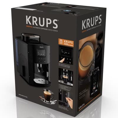 Cafetière automatique Krups EA81P070 avec broyeur 15 bars Nettoyage automatique Noir