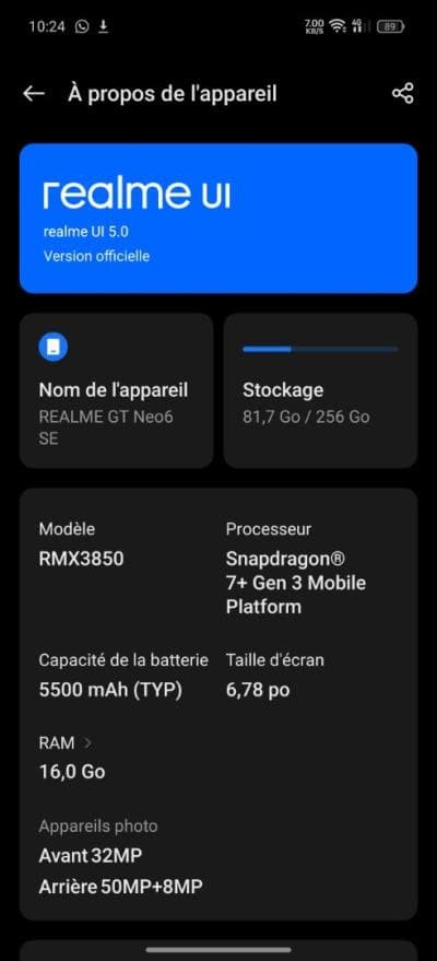 Realme Gt neo 6 se