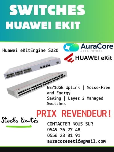 SWITCH HUAWAI eKit S220-24P4X (24x10/100/1000BASE-T ports(400W PoE+), 4x10GE SFP+ ports, built-in AC