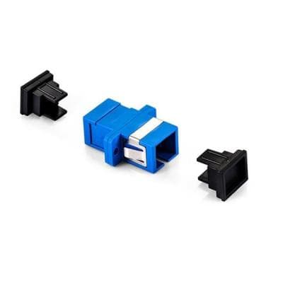 Raccord fibre optique SC-SC Simplex Monomode Bleu avec bride