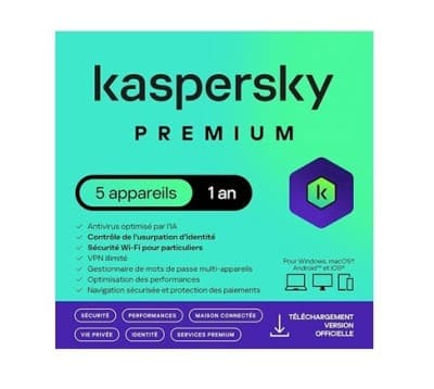 ANTIVIRUS KASPERSKY PREMIUM 5 APPAREIL VPN
