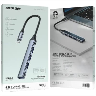 ADAPTATEUR GREEN LION TYPE C TO USB 3.0 +3x USB 2.0