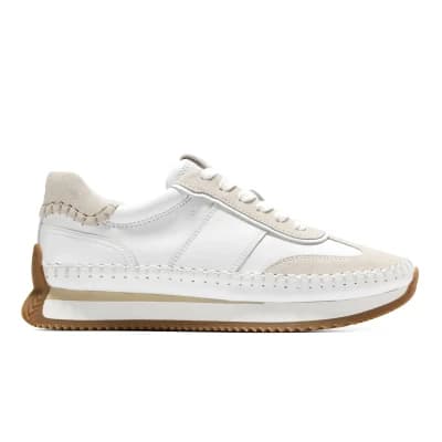 Cole Haan - Gp Premier Runner Wht Slvr Brch Sued