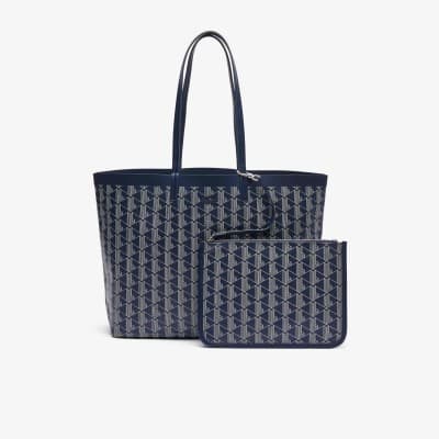 Lacoste Sac cabas Zely moyen monogramme en toile enduite