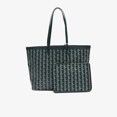 Lacoste Sac cabas Zely moyen monogramme en toile enduite