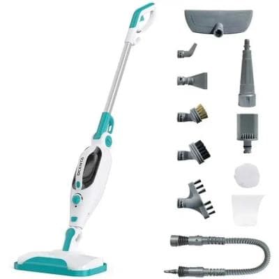 Balai vapeur multifonctionnelle DCENTA 12 en 1 Nettoyant pour vapeur portable pratique