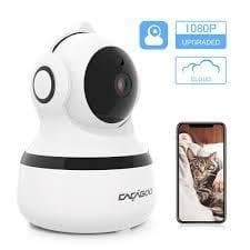 Moniteur bébé Caméra Cacagoo S3344, Wi-Fi, vision nocturne, HD 1080p, rotation à 360°, détection de mouvement