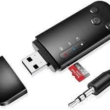 Dutison émetteur récepteur Bluetooth 5.0, 2-en-1 AUX + USB + sortie FM, adaptateur AUX Bluetooth voiture pour TV, écouteurs, système stéréo