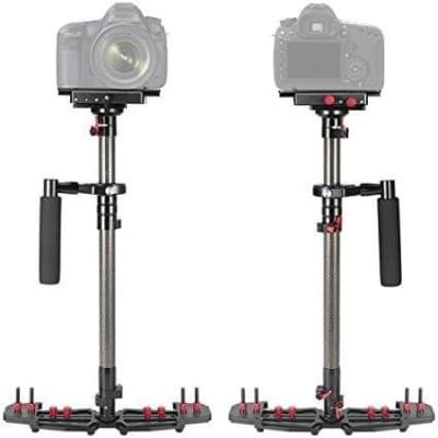 Stabilisateur vidéo portable et réglable en fibre de carbone pour appareil photo reflex numérique Canon, Nikon, DV, vis 6,35 mm