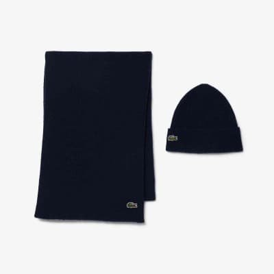 Lacoste Coffret bonnet écharpe en laine