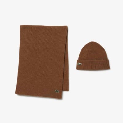 Lacoste Coffret bonnet écharpe en laine