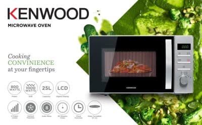 Kenwood Four à micro-ondes, 25L , 800 W, noir/argenté,