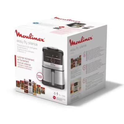 Friteuse sans huile Moulinex Easy Fry Silence Inox EZ572DF0- 5L Puissance 1530 W - Écran LCD tactile