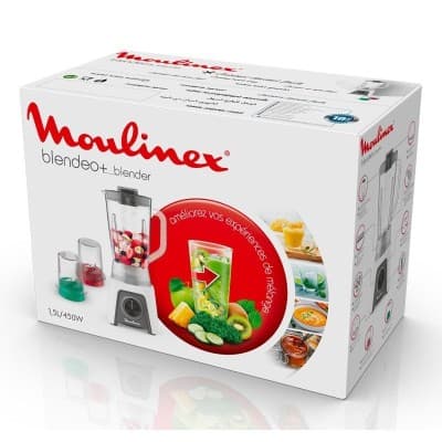 Blender MOULINEX BLENDEO+ 450 W HACHOIR + BROYEUR BLENDER LM2C3110 blanc