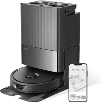 ROBOROCK Qrevo Robot Aspirateur Laveur avec Station-5500 Pa-Autonomie180min-Fonctions automatiques