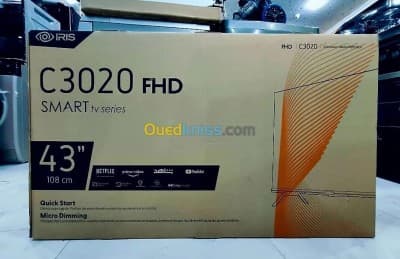 TV IRIS C3020 43" POUCES - SMART TÉLÉVISEUR FHD - QUICK START - MICRO DIMMING - HAUTE DÉFINITION