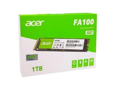 ACER FA100 1TB - NVME PCIE GEN 3 X 4 M.2 - 3D NAND 2280 - HIGH PERFORMANCE - FREE CLONING - BLACK