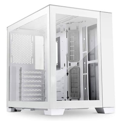 LIAN LI O11 DYNAMIC MINI - BOITIER MOYEN TOUR 360MM - ALUMINIUM - VERRE TREMPÉ - MESH - WHITE
