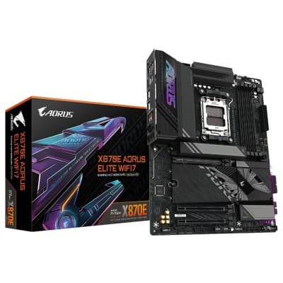 GIGABYTE X870E AORUS ELITE WIFI7 - CARTE MÈRE ATX - SOCKET AM5 - 4xDDR5 - BLUETOOTH - 4xM.2 -LAN 2.5