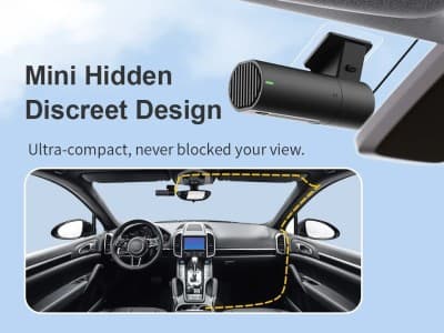 KAWA Dash Cam Pour Voiture DVR D6 1440P 2K Caméra De tableau De bord enregistreur vidéo commande vocale 24H Parking WiFi APP moniteur WDR Dashcam