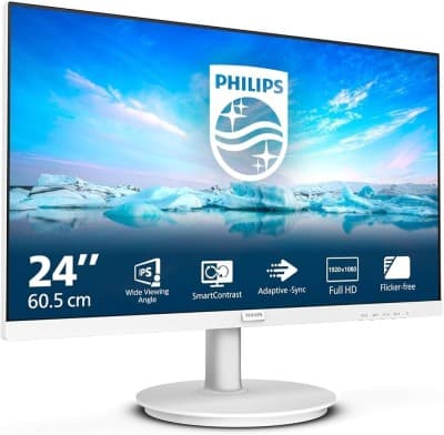 ECRAN PHILIPS 24 IPS 221V8L/65 LCD 1920 X 1080 75 Hz BLANC 241V8W65