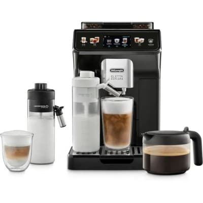Machine a cafe automatique a broyeur integre haute gamme De'Longhi eletta explore ECAM452.57.G -19 bar - 18.l -300g - Écran tactile couleur TFT 3,5"- connecte -