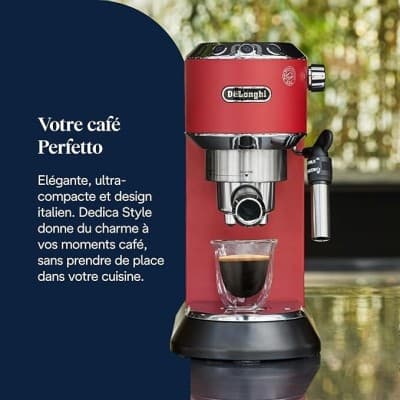 Machine a cafe Delonghi Dedica Arte , Metal , 15 bars , 3 filtres inclus , 1.1L , ec685R