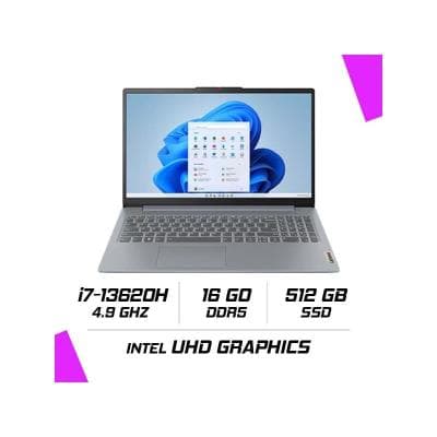 PORTABLE LENOVO I7 13620H 16G 512G SSD lenovo Ideapad Slim 3 Écran :15.6 Full-HD TN