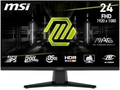ECRAN MSI MAG 242F 24" Full HD 1080p/ 200H/ IPS/ 0.5ms, BLACK