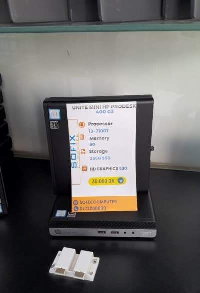 UNITE MINI HP PRODESK 400 G3 i3-7100T 8G 256G SSD