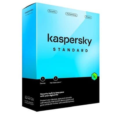 Kaspersky Standard | 1 Poste | Antivirus & Sécurité | Licence 1 An