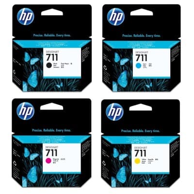 Pack cartouches HP 711 Originales Black, Cyan, Magenta, Yellow