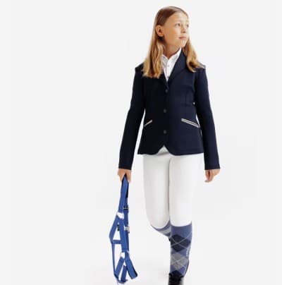 Veste de concours équitation Enfant - 500 marine