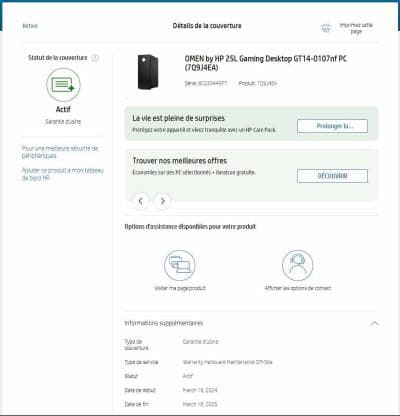 Hp omen 25l rtx 4070ti