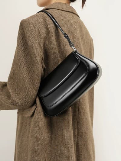 Sac selle en cuir véritable pour femme printemps été 2026 tendance chic polyvalent à porter sous le bras ou en bandoulière