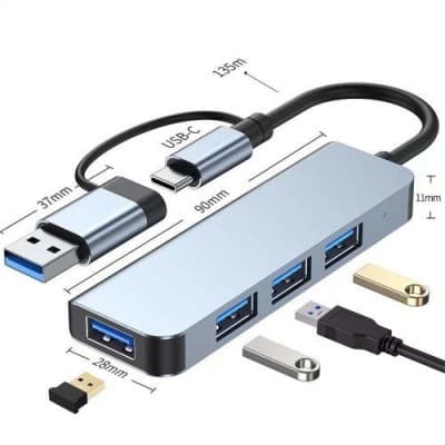 HUB USB 3.1 et Type-c vers 4 x Ports