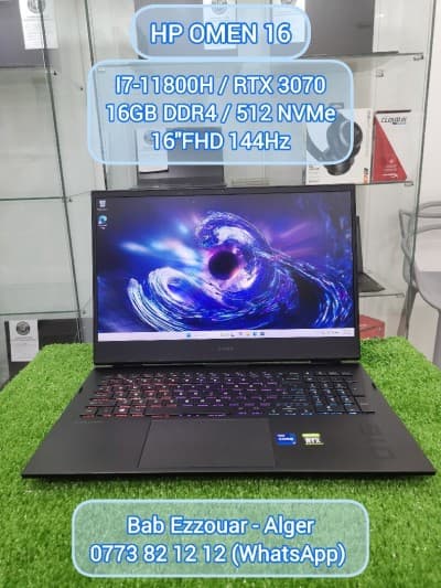 HP OMEN 16 i7 11800H 16GB 512GB SSD NVME 16,1 FULLHD IPS 144HZ NVIDIA RTX 3070 8GB