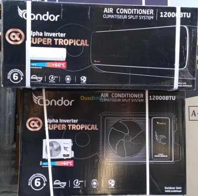 INSTALATION & VENTE DE CLIMATISEURS CONDOR INVERTER SUPER TROPICAL 12000 BTU a 74990 da