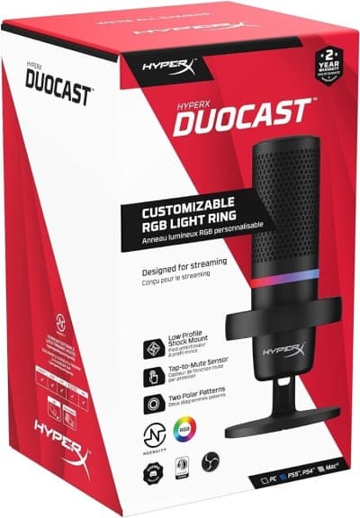 Microphone HyperX Duocast RGB USB pc / ps5