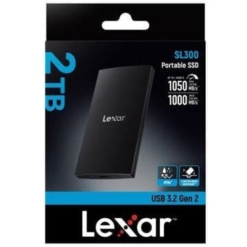 SSD EXTERNE LEXAR 2TB SL300 USB 3.2 GEN2 1050/S