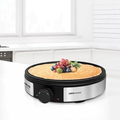 Crêpière TAURUS 1200W antiadhésive, contrôle précis de la température avec voyants lumineux