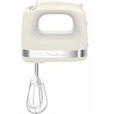 Batteur Moulinex Soleil 2 Vitesses + 2 Jeux de Fouets Ivoire HM211A11