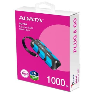 Disque dur externe ADATA SC740 1To SSD USB 3.2 Gen2
