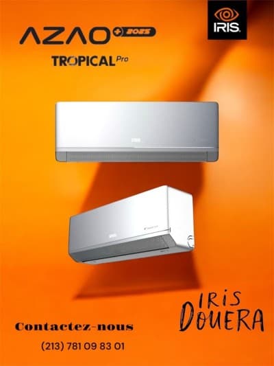 CLIMATISEUR IRIS AZAO+ 24000 BTU SUPER TROPICAL INVERTER T3 2025 (GRIS/NOIR)