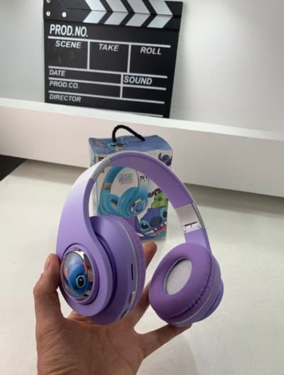 Casque Audio Design Stitch pour Enfants avec Connexion Bluetooth, USB et Carte TF سماعات رأس للأطفال