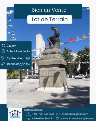 Vente Terrain Jijel Jijel