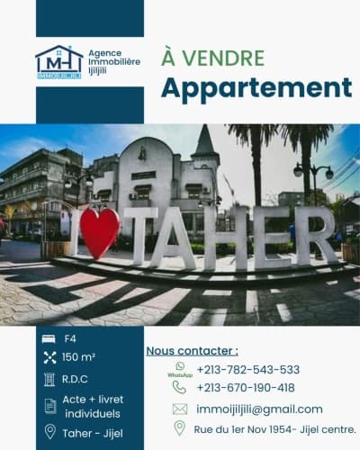 Vente Appartement F4 Jijel Taher