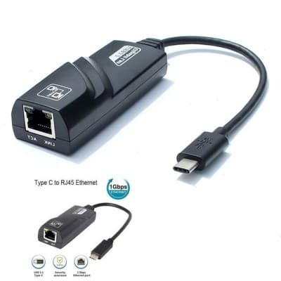 Adaptateur USB 3.0 Type-A/Type-C To RJ45 10/100/1000 Mbps